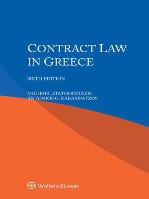 cover image of Contract Law in Greece
